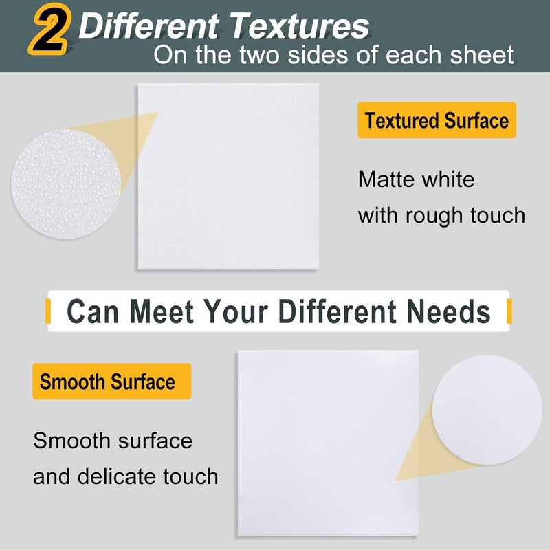 KINLINK White ABS Plastic Sheet 12" x 16"x 0.06" Flexible Moldable Impact Strength and High Tensile 1/16" Thick (1.5mm) Abs Sheet, Moldable Plastic DIY Materials for Home Decor and Handicrafts, 6 Pack - Image 3